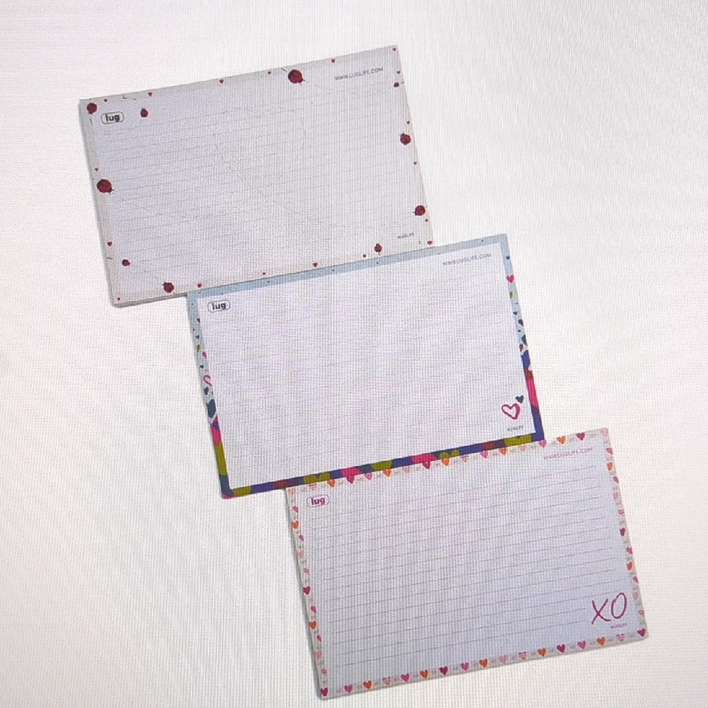 Lug Doodle Notepad 3pk - 8.5" X 5.5" - Love Collection - New-Open Pkg - Picture 7 of 12